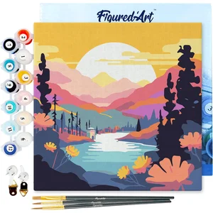 Figured'Art Mini Schilderen op Nummer Volwassenen 20x20cm met lijst Kl... pas cher