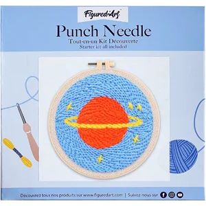Figured'Art Punch Needle Kit voor Volwassenen en Kinderen - Saturnus -...
