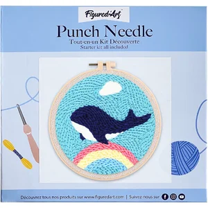 Figured'Art Punch Needle Kit voor Volwassenen en Kinderen - De blauwe ...