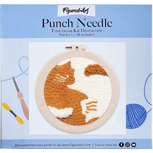 Figured'Art Punch Needle Kit voor Volwassenen en Kinderen - Katten - P... pas cher