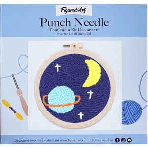 Figured'Art Punch Needle Kit voor Volwassenen en Kinderen - Saturnus h...