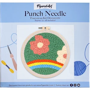 Figured'Art Punch Needle Kit voor Volwassenen en Kinderen - Bloemen ov... pas cher
