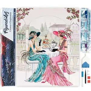 Figured'Art Diamond Painting set Volwassenen 40x50 cm Vrouwen rond de ...