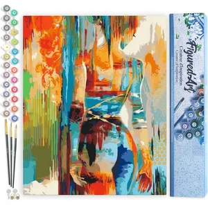 Figured'Art Schilderen op Nummer Volwassenen canvas Schoonheid in kleu...
