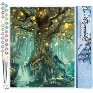 Figured'Art Schilderen op Nummer Volwassenen canvas Sprookjesboom - Ha...