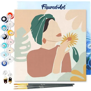 Figured'Art Mini Peinture par Numéro Adulte 20x20cm avec cadre Femme a...