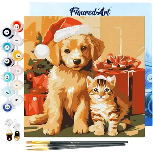 Figured'Art Mini Schilderen op Nummer Volwassenen 20x20cm met lijst Ke...