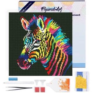 Figured'Art Mini Diamond Painting set Volwassenen 25x25 cm met lijst N... pas cher