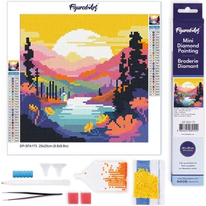 Figured'Art Mini Diamond Painting set Volwassenen 25x25 cm Kleurrijke ...