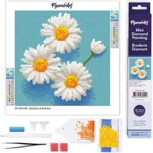 Figured'Art Mini Diamond Painting set Volwassenen 25x25 cm Lieve Witte...
