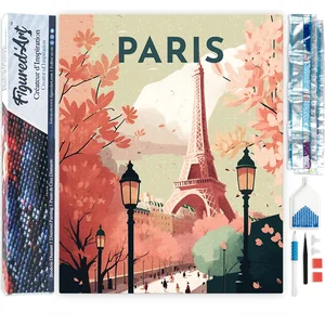 Figured'Art Diamond Painting set Volwassenen 40x50 cm Reisposter Parij...