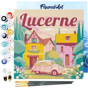 Figured'Art Mini Schilderen op Nummer Volwassenen 20x20cm met lijst Re...