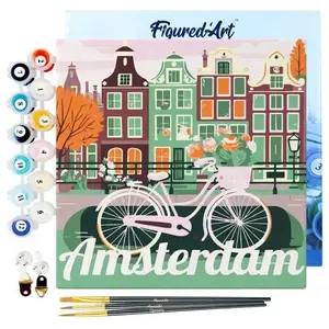 Figured'Art Mini Schilderen op Nummer Volwassenen 20x20cm met lijst Re... pas cher