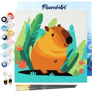 Figured'Art Mini Schilderen op Nummer Volwassenen 20x20cm met lijst Tr...