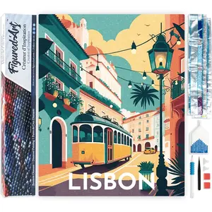 Figured'Art Diamond Painting set Volwassenen 40x50 cm Reisposter Lissa...