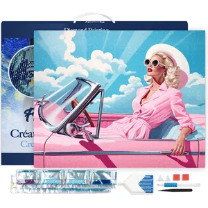 Figured'Art Diamond Painting set Volwassenen 40x50 cm met lijst Diva i...