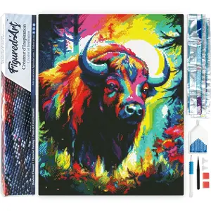 Figured'Art Diamond Painting set Volwassenen 40x50 cm Kleurrijke Abstr... pas cher