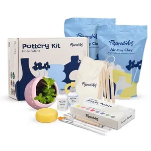 Comparateur de prix : Figured'Art Pottenbakken Set voor Volwassenen met Premium Zelfhardende...