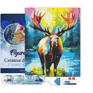 Figured'Art Diamond Painting set Volwassenen 40x50 cm met lijst Kleurr...