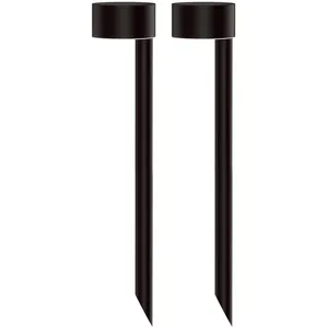 LUMISKY 2 balises solaires à piquer FORTY Noir Acier H30cm pas cher