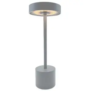 Comparateur de prix : Lumisky Lampe De Table Sans Fil Touch Roby Grey Gris Aluminium