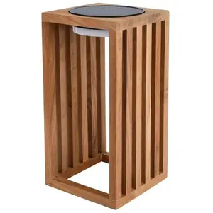 Comparateur de prix : LUMISKY Lanterne solaire décorative CHENNAI Bois Bois H30cm