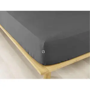 Housse De Rêve Drap Housse 180x200 +30 Cm Flanelle De Coton Candice Orage