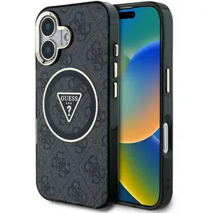Guess Coque De Téléphone Iml 4g Glitter And Triangle Logo Magsafe Ipho... pas cher