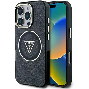 Guess Coque De Téléphone Iml 4g Glitter And Triangle Logo Magsafe Iphone 16 Pro pas cher