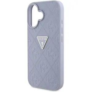 Guess Hardcase PU Grained Hot Stamp 4G Triangle Metal Case for iPhone ... pas cher