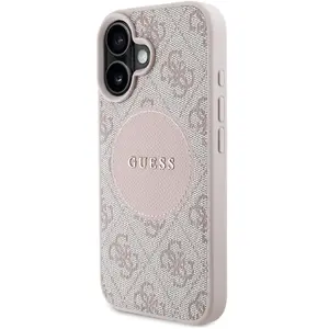 Guess Case 4G Circle Classic Logo MagSafe for iPhone 16 pink (Apple iP... pas cher