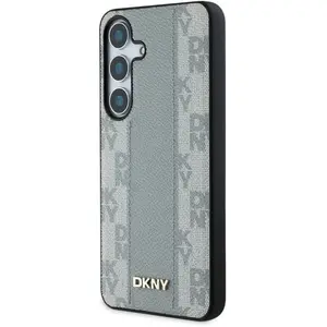 DKNY Case Leather Checkered Pattern MagSafe for Samsung Galaxy S25 tau... pas cher