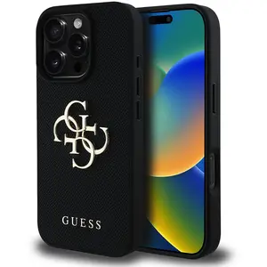 Guess Coque De Téléphone Pu Grained 4g Metal Logo Iphone 16 Pro pas cher
