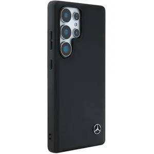 Mercedes Case Leder Horizontale Curven Voor Samsung Galaxy S25 Ultra pas cher