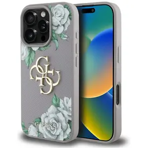 Guess Case Cover Voor Iphone 16 Pro Max Hoogwaardig Materiaal 4G-Logo pas cher