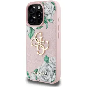Comparateur de prix : Guess Case Grained Roses Big 4G logo for iPhone 16 Pro Max pink (Apple...