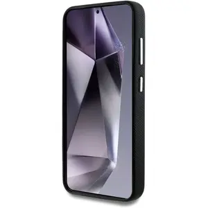 Guess Grained Triangle Logo MagSafe case for Samsung Galaxy S25 - blac... pas cher