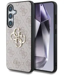 Guess Geschikt voor Samsung S25 Backcover 4G PU Big Logo Roze pas cher