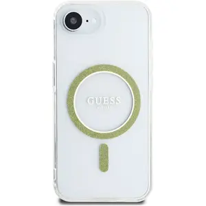 Coque pour iPhone 16e (transparente) Guess IML Glitter Circle MagSafe pas cher