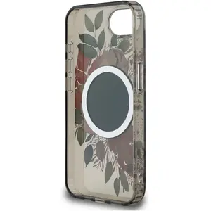 Guess Case IML Flowers MagSafe for iPhone 16e black (Apple iPhone 16e), Coque pour téléphone portable, Noir pas cher