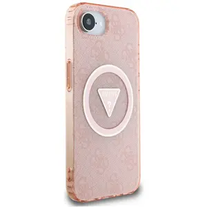 Guess Case IML Metal Glitter 4G Circle Triangle MagSafe for iPhone 16e... pas cher