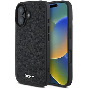 Dkny Coque De Téléphone Pu Leather Metal Logo Magsafe Iphone 16 Plus pas cher