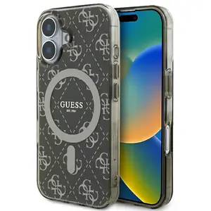 Guess GUHMP16SH4DTEW iPhone 16 6.1" bruin/bruin hardcase IML 4G Achter... pas cher