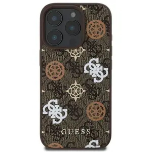 Guess iPhone 16 Pro Backcover hoesje Magsafe PU peony - Bruin pas cher