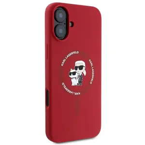 Comparateur de prix : Karl Lagerfeld Backcase hoesje geschikt voor iPhone 16 - Effen Rood - ...