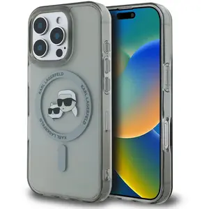 Comparateur de prix : Karl Lagerfeld-iPhone 16 Pro Max-Backcover hoesje-Magsafe -metal-Zwart...