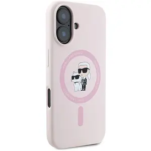 Karl Lagerfeld Backcase hoesje geschikt voor iPhone 16 - Effen Roze - ...Vendu pargalaxus