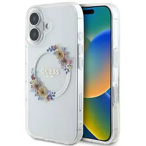 Comparateur de prix : Guess GUHMP16SHFWFCT iPhone 16 6.1" transparante hardcase IML Flowers ...