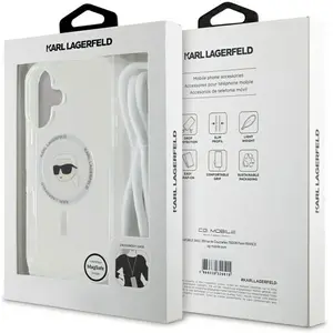 Coque pour iPhone 16 - Karl Lagerfeld IML Crossbody MagSafe (KLHMP16SH... pas cher