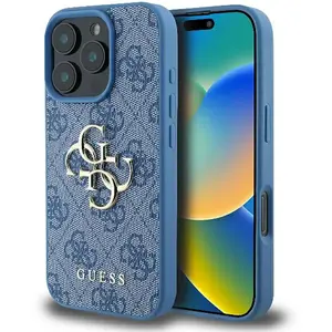 Guess GUHCP16L4GMGBL iPhone 16 Pro 6,3" blauw/blauw hardcase 4G Groot Logo